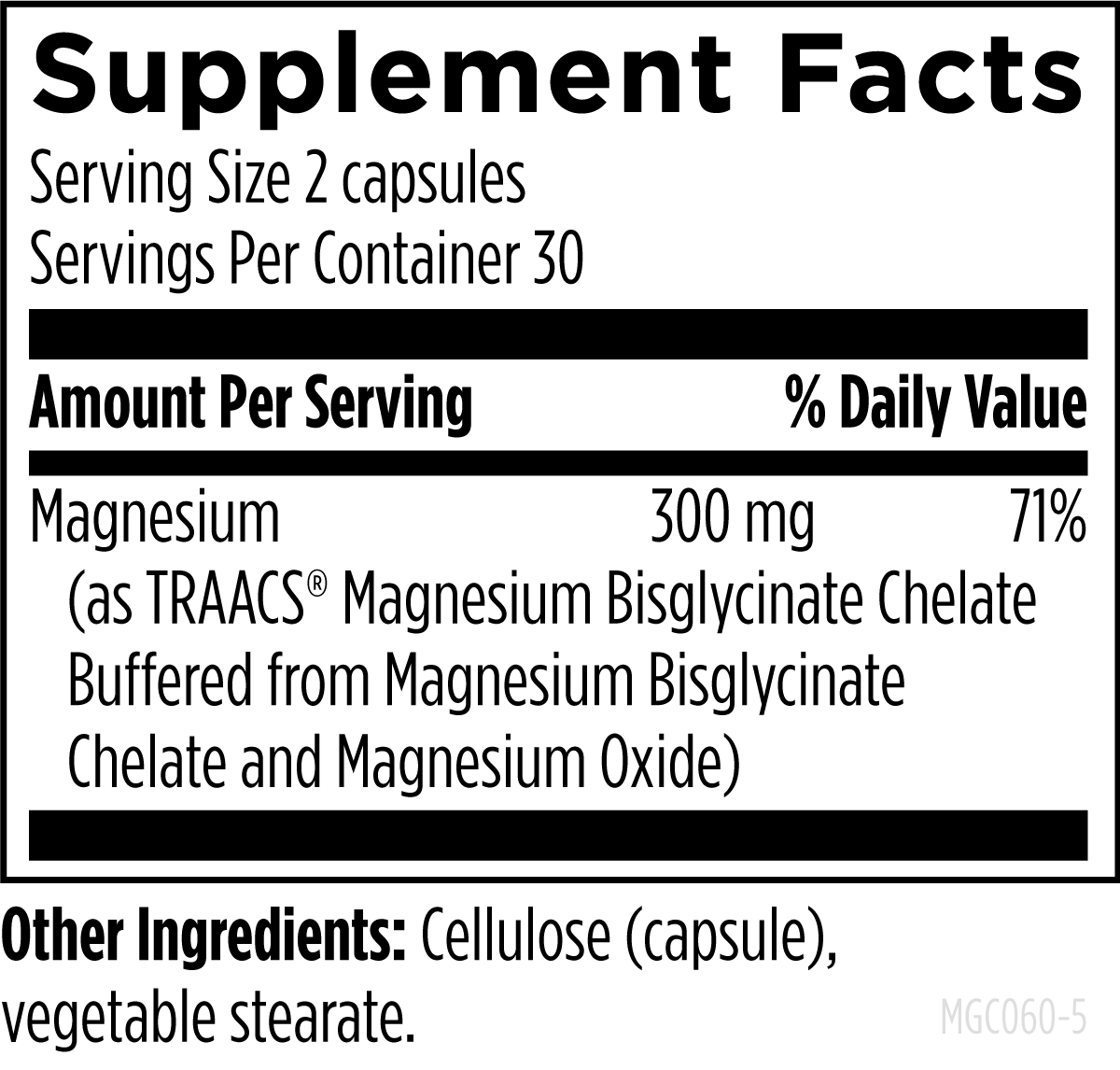 Magnesium Glycinate Complex (1 month supply)